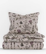 Francúzske bavlnené obliečky Renforcé - Herbár béžové