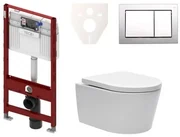 Cenovo zvýhodnený závesný WC set TECE do ľahkých stien / predstenová montáž + WC SAT Brevis SIKOTS3W2