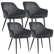 Set štyroch jedálenských stoličiek LDC088G01-4 (4 ks)