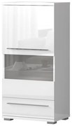 Vitrína Piano V60-1KS1F/PN-70/KA/70 lakované crystal white