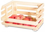 Čisté dřevo Drevená debnička, s predným výkrojom, stohovateľná, 37 x 28 x 21 cm