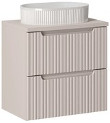 Závěsná skříňka Nova Cashmere Beyond II s deskou a umyvadlem 60 cm kašmírová