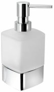 GEDY 545513 Lounge dávkovač mydla na postavenie 280 ml, mliečne sklo/chróm
