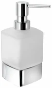 GEDY 545513 Lounge dávkovač mydla na postavenie 280 ml, mliečne sklo/chróm