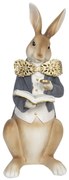 Veľkonočné dekoračné soška králika s knižkou - 15 * 13 * 40 cm