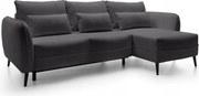 Rohová sedacia súprava Eilish (p) (sivá čierna)