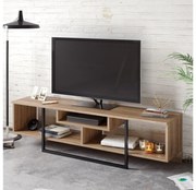 TV stolík/skrinka Aslana 150 (orech + čierna) . Vlastná spoľahlivá doprava až k Vám domov. 1101384