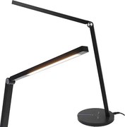 JU Čierna stolná LED lampa, 7 W