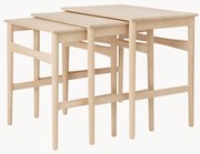 Pomocné stolíky z dubového dreva CH004, 3 ks