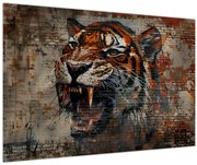 Obraz - Tiger z tehál (90x60 cm)