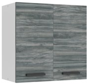Kuchynská skrinka Belini Premium Full Version horná 60 cm šedý antracit Glamour Wood