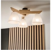 Brilagi - LED  Prisadený luster ANTHONY 3xE14/40W/230V dub/biela BG1447