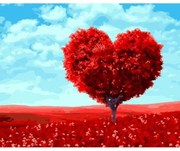 119807 NORIMPEX 5D Diamantová mozaika - Srdce z lístia