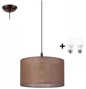 LED Luster na lanku NOEL 1xE27/60W/230V hnedá