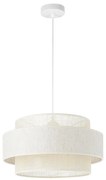 Závesný luster BOHO na šnúre 1xE27/60W/230V pr. 40 cm krémová/juta
