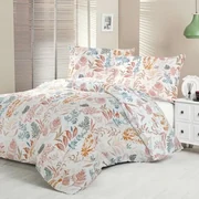Kvalitex Saténové obliečky Luxury Collection Coral garden, 220 x 200 cm, 2 ks 70 x 90 cm