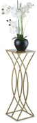 HowHomely Stojan na kvety Twist 75 x 23 x 23 cm zlatý