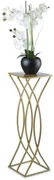 HowHomely Stojan na kvety Twist 75 x 23 x 23 cm zlatý