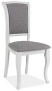 Jedálenská stolička Chateau, sivá / krémová