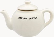 Ručne maľovaný čajník Here For The Tea