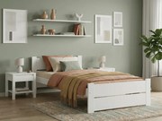 Posteľ IKAROS DOUBLE 90 x 200 cm, biela Rošt: S latkovým roštom, Matrac: Bez matraca