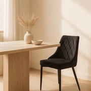 PROXIMA.store - Čalúnená jedálenská stolička CORK FARBA: čierna