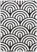 Dywany Łuszczów, Kusový koberec Mode 8629 cream/black, 120x170, biela, čiernobiela, kancelária