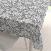 Biante Bavlnený obdĺžnikový obrus Sandra SA-550 Biela krajka na sivom 50x100 cm