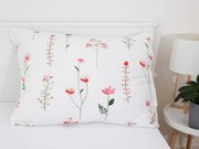 Obliečka Mako jersey 70 × 90 cm – Vlčie maky biele