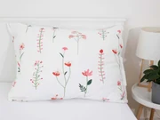Obliečka Mako jersey 70 × 90 cm – Vlčie maky biele