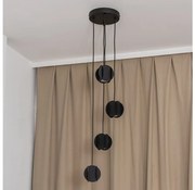 Luster na lanku GAMBIT 4xGU10/10W/230V čierny