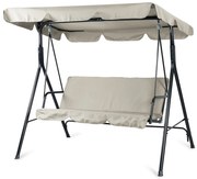 Noela Záhradná kovová hojdačka Hollywood béžová