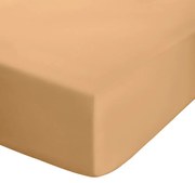 Žltá/oranžová napínacia perkálová plachta 90x190 cm Easy Iron Percale – Catherine Lansfield