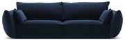 Tmavomodrá zamatová pohovka 208 cm Vanda – Mazzini Sofas