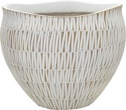 Kvetináč Stiky 30,5 cm zlatý/biely