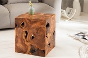 Dizajnový odkladací stolík Junk 40 cm teak