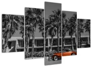 Obraz - Retro červené auto (150x105 cm)