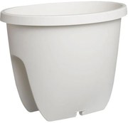 Truhlík Balconia na zábradlie plast biely 30cm