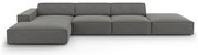 Micadoni Jodie moderná rohová sedačka - Svetlosivá, Ľavá