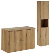 Kúpeľňová zostava Nova Oak 90 cm so skrinkami dub coast evoke