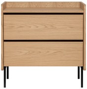 Vysoká komoda v dekore duba v prírodnej farbe 80x82 cm Wrap – Bonami Selection