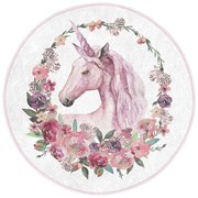 Ružový detský koberec ø 80 cm Comfort – Mila Home