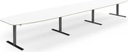 Rokovací stôl NOVUS, 5600x1200 mm, čierna/biela