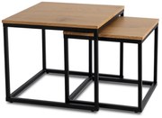 Konferenčný stolík CARMI, dub zlatý/čierny