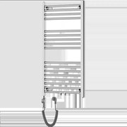 Mexen Mars elektrický radiátor 900 x 500 mm, 300 W, chróm - W110-0900-500-2300-01