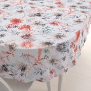 Biante Dekoračný oválny obrus Leona LN-139 Červené a hnedé akvarelové kvety 100x140 cm