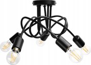 BERGE LOFT 5x E27 zavinovacia závesná lampa