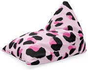 Sedací vak Triangl ružový gepard, ružová