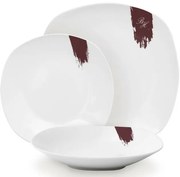 BerlingerHaus 18-dielna súprava tanierov Leonardo, biela-bordó