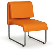 Kožené kreslo do čakární, Sofa PUBLIC, oranžová